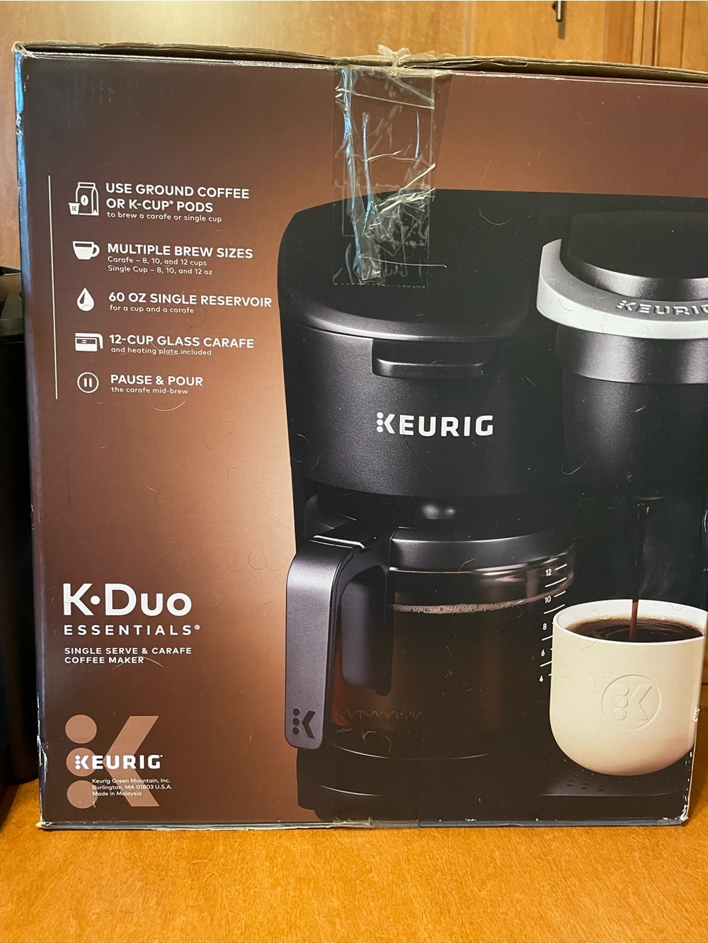 Keurig K Duo Essentials - Black 2-in-1 Single Serve and Carafe Coffee Maker - Picture 15 of 16